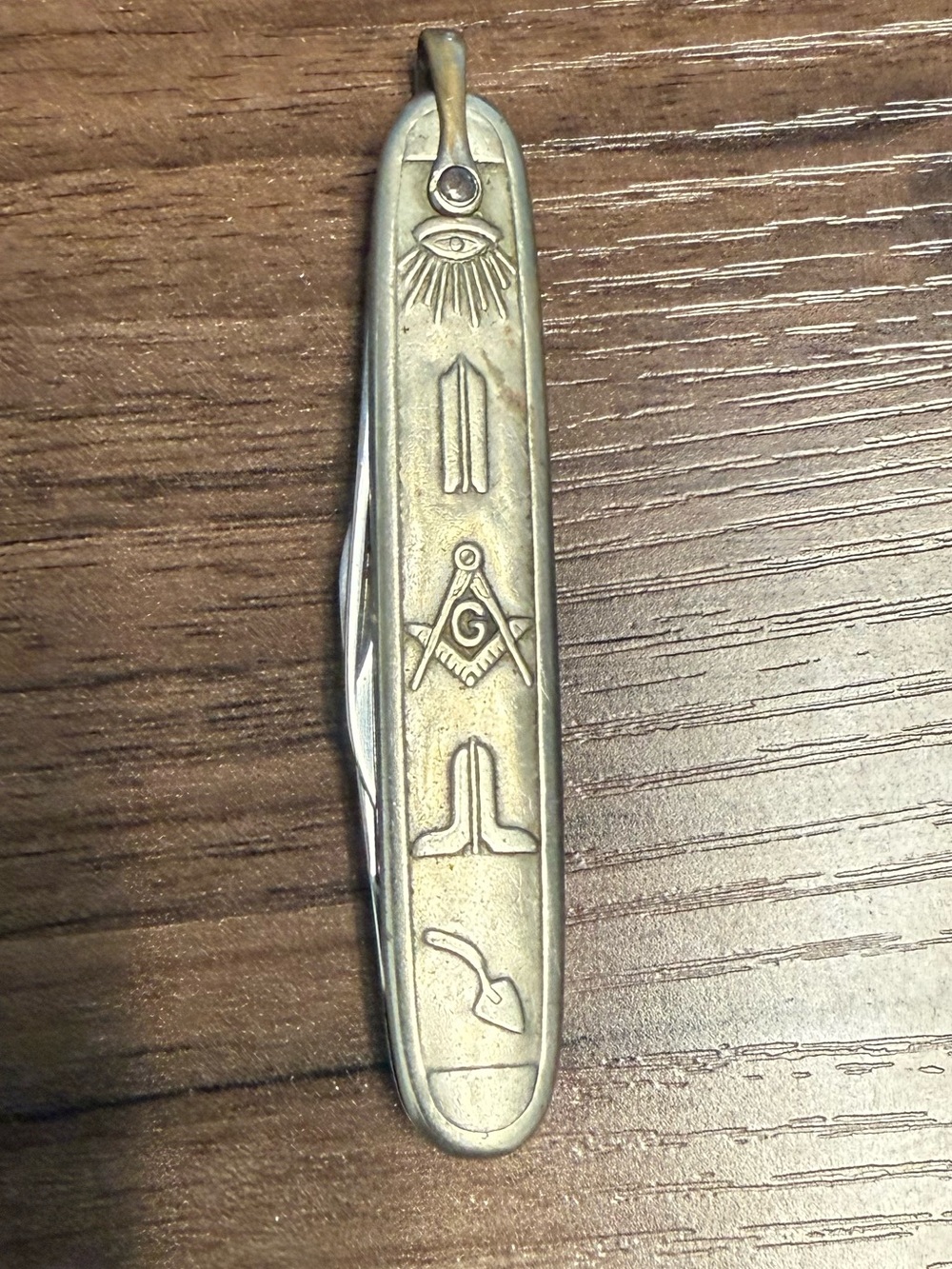 Anvil Masonic Pocket Knife Pendant collectible